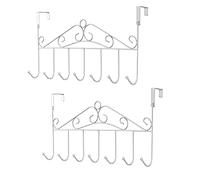 Eywlwaar Appendiabiti da appendere sopra la porta con 7 ganci, in metallo, per uso domestico, cappelli, cappotti, chiavi, borse, vestiti, sciarpe, ganci