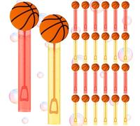 EYxsaxenk Bomboniere da pallacanestro - 24 pezzi arancione sport mini bacchetta per bolle per bambini ragazzi giochi all'aperto estate piscina festa forniture vacanze compleanno classe studente