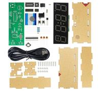 eyYvxmep Kit Orologio Digitale Colorato Sveglio Digitale RGB Colorato Microcontrollore Circuito Stampato Saldatura Produzione FAI DA TE