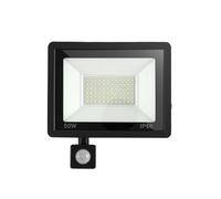 eyYvxmep Luce di sicurezza esterna con sensore di movimento - Proiettore LED 50 W alimentato da alimentazione principale, luce impermeabile IP66