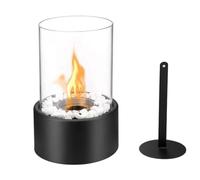 eyYvxmep Piccola Ciotola per Braciere da Tavolo, Mini Caminetto Portatile Ad Alcool da Tavolo per Interni, Pulito Fumo, Nero