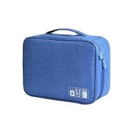 eyYvxmep Sacchetto di immagazzinaggio del cavo portatile sacchetto di immagazzinaggio della linea dati USB impermeabile per viaggi organizzatore elettronico blu