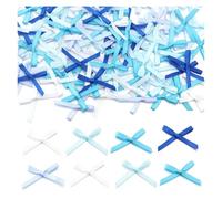 EYZJQSTUV Mini Fiocchi in Nastro, 50/100 Pezzi 2,5x3 cm Fiocchi di Nastro Raso Multicolore for Decorazioni Artigianali Fai da Te(Blue Series,100pcs)
