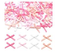 EYZJQSTUV Mini Fiocchi in Nastro, 50/100 Pezzi 2,5x3 cm Fiocchi di Nastro Raso Multicolore for Decorazioni Artigianali Fai da Te(Pink Series,100pcs)