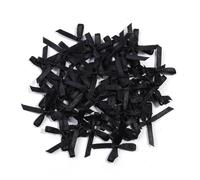 EYZJQSTUV Mini Fiocchi in Nastro, 50/100 Pezzi 2,5x3 cm Fiocchi di Nastro Raso Multicolore for Decorazioni Artigianali Fai da Te(Black,100pcs)