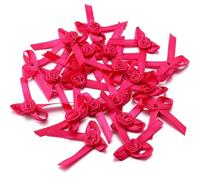 EYZJQSTUV Mini Fiocchi in Nastro, 50 Pezzi 3,5x4,5 cm Nastri di Raso Rosa Fiocchi Multicolori Decorazioni for Confezioni Regalo Artigianali Fai da Te(Pink)