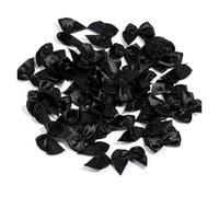 EYZJQSTUV Mini Fiocchi in Nastro, Fiocchi in Raso di Poliestere Multicolore 2,5x2 cm 100-200 Pezzi for Artigianato e Decorazioni(Black,200Pcs)