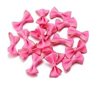 EYZJQSTUV Mini Fiocchi in Nastro, Nastro di Raso Fiocchi Fiori Applicati Multicolor 38x23mm Confezione da 30/60 Pz(Pink,38x23mm 60pcs)