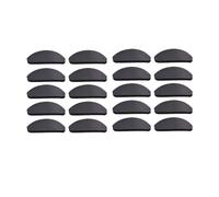 EYZJQSTUV Naselli in silicone per occhiali, 10 paia di naselli autoadesivi in silicone for occhiali multicolore 1,9x0,8 cm(Black Clear)