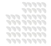 EYZJQSTUV Naselli in silicone per occhiali, Naselli adesivi in silicone for occhiali multicolore 1,9x0,8 cm 25 paia(White)