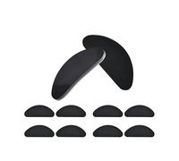 EYZJQSTUV Naselli in silicone per occhiali, Naselli adesivi in silicone for occhiali neri e bianchi 10/20 pezzi(Black,20PCS)