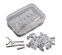 EYZJQSTUV Naselli in silicone per occhiali, Naselli ovali in silicone for occhiali con cacciavite, strumenti di riparazione, confezione verde da 20 pezzi(Green a)