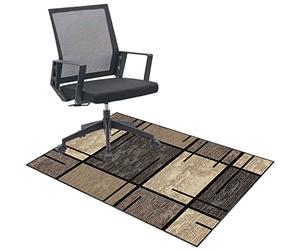 EYZO 70 x 100 cm Tappeto per Sedia Ufficio Gaming e Salvapavimento, Protettore del Pavimento con Ruote, per Parquet, Pavimenti Duri e Piastrelle