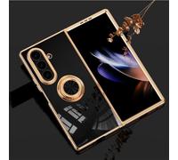 EYZUTAK Custodia magnetica elettrolitica per Samsung Galaxy Z Fold 7, 360 gradi con rotazione in metallo anti-caduta Supporto per anello da dito magnetico supporto per auto sottile morbido silicone