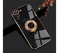 EYZUTAK Custodia per iPhone 7 Plus iPhone 8 Plus,Custodia in Silicone TPU Sottile Sottile con Anello a 360 Gradi Cavalletto Magnetico Antiurto per la Copertura dell'auto-Nero