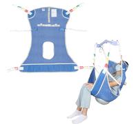 EZ Assistive Hoyer - Imbracatura di sollevamento per pazienti, per il trasporto, per anziani, disabili, infermieristiche, badanti, 226,8 kg, blu, taglia M