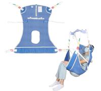 EZ Assistive Hoyer - Imbracatura di sollevamento per pazienti, per il trasporto, per anziani, disabili, infermieristiche, badanti, 226,8 kg, blu, taglia L
