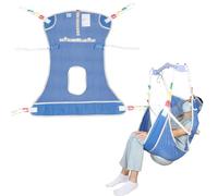 EZ Assistive Hoyer - Imbracatura di sollevamento per pazienti, per il trasporto, per anziani, disabili, infermieristiche, badanti, 226,8 kg, blu, S