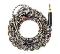 EZ EAR KBEAR DarkJade - Cavo IEM in ear monitor con spina placcata in argento per KZ ZS10PRO/ZS12 PRO X/EDX PRO/ZSN PRO X/CASTOR/AS16 PRO/AS24/ZAR/ZAS/ZAX, CCA CRA/C10 (4,4 mm senza microfono, grigio