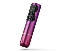 EZ P2S Pro Macchinetta Tatuaggi - Macchinetta per Tatuaggi con Display Digitale OLED Alimentazione a Batteria 1800mAh Tattoo Machine per il Tatuatore Professionista (Viola Rosa)