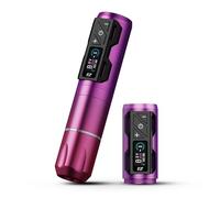 EZ P2S Pro Macchinetta Tatuaggi - Macchinetta per Tatuaggi con Display Digitale OLED Extra Alimentazione a Batteria 1800mAh Tattoo Machine per il Tatuatore Professionista (Viola Rosa)