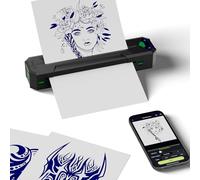 EZ Stampante Stencil Tattoo - Stampante Termica con Alimentatore Grande da 2500mAh, Stampante Wireless Portatile per i Viaggi Compatibile con Telefono/Tablet/PC Forniture per Tatuaggi