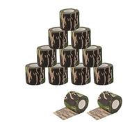 EZ Tattoo Grip Tape- 12pezzi (5cmx4.5m) Benda Autoadesiva per il Gonfiore della Distorsione del Polso e della Caviglia, Nastro per Tubo di Presa del Tatuaggio per Macchina del Tatuaggio(Camo)