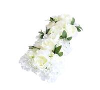 EZAGBPJK 52 cm di peonia artificiale, ortensia, decorazione for matrimonio, fiori da pavimento, parete, rose esterno, vetrina perfection(White)