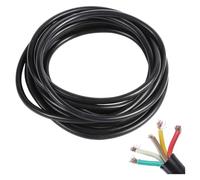 EZAGBPJK Cavo for attrezzi da 5 m, 5/7 core, connettore for presa di corrente for rimorchio, rivestimento nero, filo di rame audio 12 V perfection(5M 5 Core)