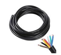 EZAGBPJK Cavo for attrezzi da 5 m, 5/7 core, connettore for presa di corrente for rimorchio, rivestimento nero, filo di rame audio 12 V perfection(5M 7 Core)