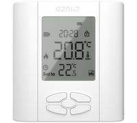 ezAIoT Termostato programmabile - 2 batterie AA, gamma 5 A, caldaia gas/gas/gas/elettrico, programmazione settimanale 5+2/6+1/7 giorni, installazione a 2 fili, design a parete