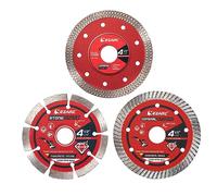 EZARC 115mm Disco Diamantato, 3 Pezzi Dischi Diamantati per Pietra, Granito, Cemento, Porcellana, Ceramica, Marmo, Piastrelle (Confezione Mista)