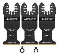 EZARC Lama al Carburo Multifunzione Accessori per Utensile Oscillante, Ideale per Materiale duro, Metallo Temprato, Chiodi, Bulloni e viti, 3 Pezzi