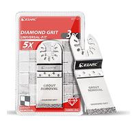 EZARC Lama oscillante diamantata, lame per sega multitool, lame oscillanti multitool con taglio a filo per la rimozione della malta, la pulizia della malta DO34F, confezione da 3 pezzi.