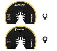 EZARC Lame multiutensile oscillanti in titanio, 2 lame per sega oscillante semicircolare da taglio a filo per tagliare viti per chiodi in metallo in legno