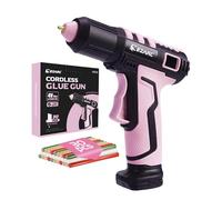 EZARC - Pistola per colla a caldo senza fili, riscaldamento rapido in 15 secondi, 30 mini stick di colla, accensione e spegnimento, batteria agli ioni di litio integrata da 2500 mAh