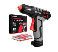 EZARC Pistola per la colla termica senza filo con 30 bastoncini di colla mini, kit di pistola per la colla mini con riscaldamento rapido in 15 secondi, spegnimento automatico intelligente, Grigio