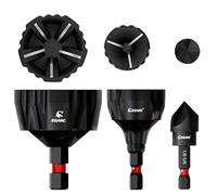 EZARC Set da 3 pezzi di utensili per smusso esterno e punte svasatrici in carburo di tungsteno, per sbavatura e rimozione delle sbavature, adatti a 1/8"-1-3/8" (3 mm-35 mm).