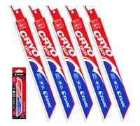 EZARC Set di 5 Lame per Sega a Sciabola, Lame Bi-Metal Cryo Tech per Taglio Metalli, 18TPI 6''(150mm)/9''(225mm) Utensile da Taglio