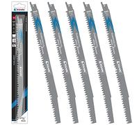 EZARC Set di 5 lame per sega a sciabola per legno, accessori per sega a sciabola, R1231GS per tagli rapidi 300 mm 5TPI (5 pezzi)