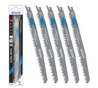 EZARC Set di 5 lame seghetto alternativo legno, accessori per sega a sciabola, R931GS per tagli rapidi 225 mm 5TPI (5 pezzi)