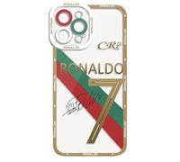 EZB Custodia trasparente per iPhone a tema Cristiano Ronaldo | Cover flessibile e ammortizzante | Custodia Ronaldo Portugal (iPhone 11)
