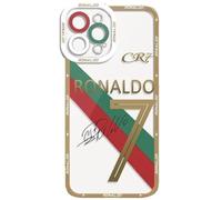 EZB Custodia trasparente per iPhone a tema Cristiano Ronaldo, cover flessibile e ammortizzante per telefono, custodia Ronaldo Portugal (iPhone 12 Pro Max)