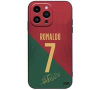 EZB Legend Cover per iPhone a tema calciatori | Custodia flessibile in silicone, ammortizzante (Ronaldo, iPhone 16)