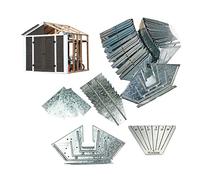 EZBUILDER Kit fai da te con 24 angoli in acciaio zincato e 12 piastre di base (legno non incluso)