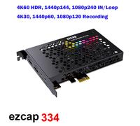 Ezcap334 4K 60fps HDR 1080p 240fps PC Live Streaming Box HDMI Loop, scheda di acquisizione Video 4K 30 Pcle registrazione Video con Line In Out