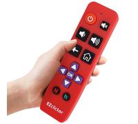 EZclicker Telecomando TV Roku | Telecomando Universale a Grandi Pulsanti per Tutti i Roku solo, Semplificato e Facile da Usare, non compatibile con Roku Stick (2xAAA Batterie non Incluse) (Rosso)