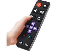 EZclicker Telecomando TV Roku | Telecomando Universale a Grandi Pulsanti per Tutti i Roku solo, Semplificato e Facile da Usare, non compatibile con Roku Stick (2xAAA Batterie non Incluse) (Nero)