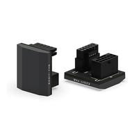 EZDIY-FAB 12VHPWR 12+4 Pin Connettore Angolare Adattatore Power di Tipo Sottile per Scheda Grafica Serie RTX40',Supporta Uscita 600W,Compatibile con RTX4090,4080,4070ti -180 Gradi Tipo RVS-Nero