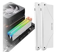 EZDIY-FAB 5 V ARGB RAM Cooler DDR Heatsink for DIY PC Game MOD DDR3 DDR4- White -2 Pack